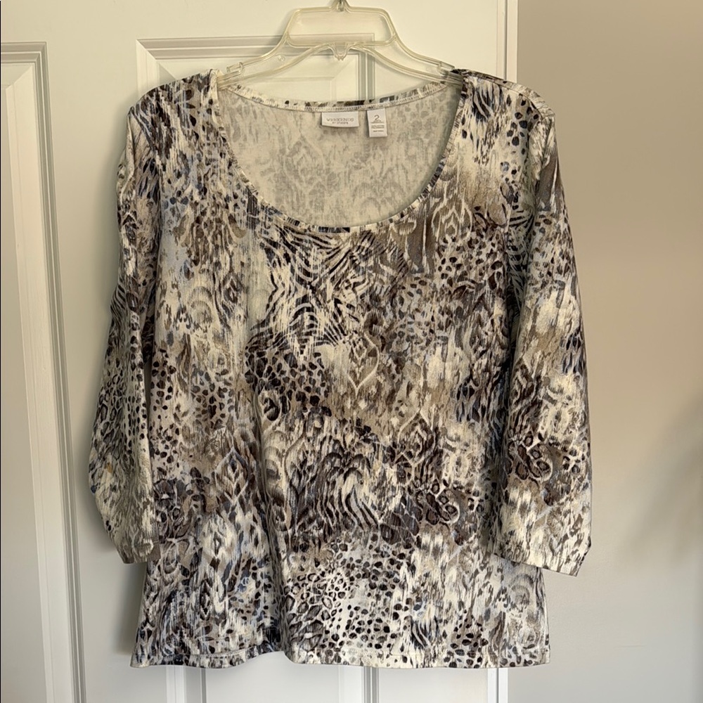 Chicos Weekends 3/4 Sleeve Blouse